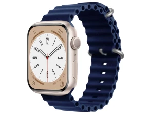 Comprar Correa Apple Watch Wave Azul Escuro 42/44/45/49mm - Marca CROCOCASE Correa Apple Watch Wave Azul Escuro 42/44/45/49mm - Marca CROCOCASE