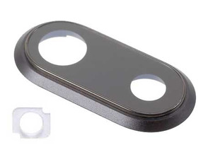 Comprar Reposto Cuberta Câmera Traseira + Difusor LED - iPhone 8 Plus Preto Reposto Cuberta Câmera Traseira + Difusor LED - iPhone 8 Plus Preto