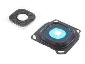 Coberta Câmara Traseira + Lente Cristal Samsung Galaxy A8 Preto