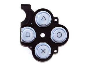 Repuesto D-Pad Rubber y Botones Silver PSP Slim