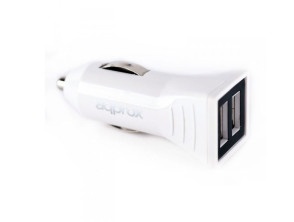 Carregador USB para Coche Branco Dual 3.1A