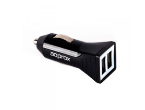 Carregador USB Dual Coche 3.1A Preto - Carga Rápida!
