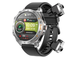 EIGIIS T95C Prata - Smartwatch com Correa de Silicona e Auriculares