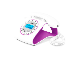 Comprar Telefone Retro Elegance SPC 3606T Branco/Violeta Telefone Retro Elegance SPC 3606T Branco/Violeta
