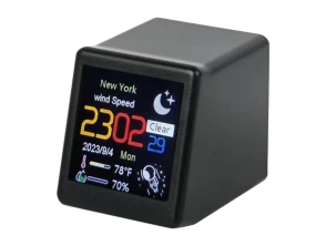 Comprar Estação Meteorológica Portátil Inteligente com Wifi e Despertador Negro Estação Meteorológica Portátil Inteligente com Wifi e Despertador Negro