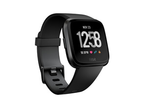 Fitbit versa smartwatch alumínio preto/ preto