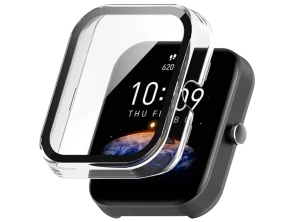 Comprar Funda e Cristal Templado Amazfit Bip 3 / Bip 3 Pro Transparente - CROCOCASE Funda e Cristal Templado Amazfit Bip 3 / Bip 3 Pro Transparente - CROCOCASE
