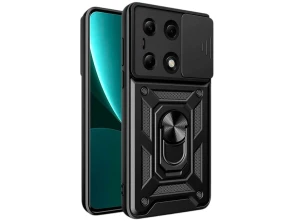 Comprar Capa Armadura Militar Xiaomi Redmi Note 13 Pro 4G / Pouco M6 Pro 4G com Proteção, Suporte Metálico e Anel Negro Capa Armadura Militar Xiaomi Redmi Note 13 Pro 4G / Pouco M6 Pro 4G com Proteção, Suporte Metálico e Anel Negro