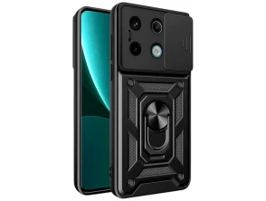 Comprar Capa Armadura Militar Xiaomi Redmi Note 13 Pro 5G / Pouco X6 5G - Proteção Câmera, Suporte Metálico, Anel Negro Capa Armadura Militar Xiaomi Redmi Note 13 Pro 5G / Pouco X6 5G - Proteção Câmera, Suporte Metálico, Anel Negro