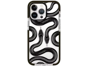 Capa iPhone 16 Pro Black Kingsnake de CROCOCASE