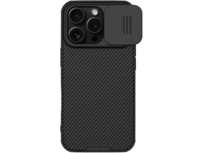 Capa magnética preta Nillkin CamShield Pro para Apple iPhone 16 Pro