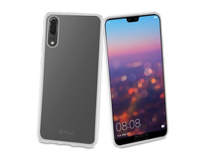 Caixa de cristal macio transparente Huawei P20 Muvit