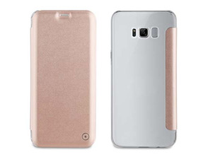 Comprar Folio Case Silver with Transparent Pink Gold Cover Samsung Galaxy S8 Muvit Folio Case Silver with Transparent Pink Gold Cover Samsung Galaxy S8 Muvit