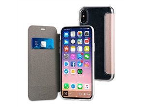 Caso Folio Rose Gold TPU transparente transparente transparente iPhone X muvit