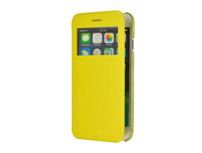 Funda para iPhone 6 com tampa e janela 4,7" Amarelo
