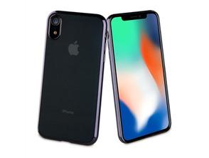 Capa iPhone XR Bling Transparente Muvit Life Preto