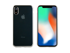 Capa iPhone XR Bling Transparente Muvit Life Prata