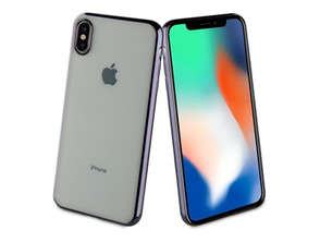 Capa iPhone XS Max Bling Transparente Muvit Life Preto