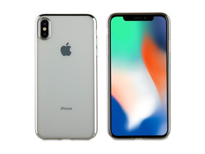 Capa iPhone XS Max Bling Transparente Muvit Life Prata