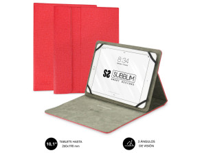 SUBBLIM Funda Tablet Clever Stand Tablet Case 10,1" Red