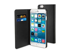 Comprar Funda Porta Cartões negra con soporte iPhone 6 Plus Muvit Funda Porta Cartões negra con soporte iPhone 6 Plus Muvit