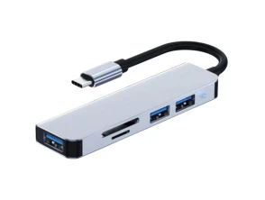 Comprar USB Prata 5 em 1 (USB-C/USB 3.0+2.0+MicroSD+SD) - BYL-2103T USB Prata 5 em 1 (USB-C/USB 3.0+2.0+MicroSD+SD) - BYL-2103T