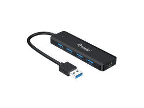 USB HUB 3.2 EQUIP LIFE com 4 Portos USB 3.2 e Inclui Adaptador USB-C