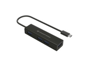HUB USB-C 3.0 Conceptronic 4 Portos USB 3.0 Preto Alumínio