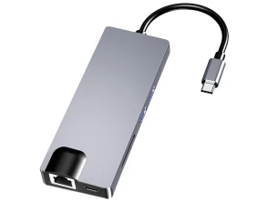 Comprar USB-C 8 em 1 com HDMI, VGA, 2 USB 3.0, USB-C PD, SD/TF, RJ45 1000 Mbps USB-C 8 em 1 com HDMI, VGA, 2 USB 3.0, USB-C PD, SD/TF, RJ45 1000 Mbps
