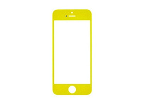 Comprar Cristal frontal para iPhone 5/5S/5C/SE Amarelo Cristal frontal para iPhone 5/5S/5C/SE Amarelo