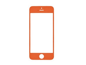 Comprar Cristal frontal para iPhone 5/5S/5C/SE Orange Cristal frontal para iPhone 5/5S/5C/SE Orange