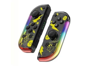 Mandos Nintendo Switch Transparente/Amarillo com RGB