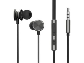 Joyroom JR-EW03 Auriculares Jack 3.5mm Gris Escuro