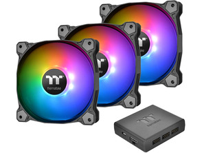 Kit 3 Ventiladores Thermaltake Pure Mais 14 cm RGB