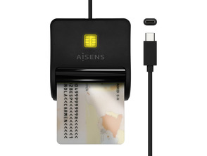 Lector de DNI-E USB-C Aisens ASCR-SN03C-BK Negro