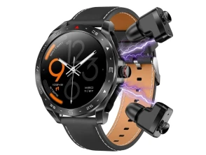 Comprar Smartwatch T95 Negro Correa de Cuero e Auriculares Smartwatch T95 Negro Correa de Cuero e Auriculares
