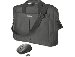 Maletín Trust Primo pará portáteis hasta 16 '' + Ratón Inalámbrico Negro