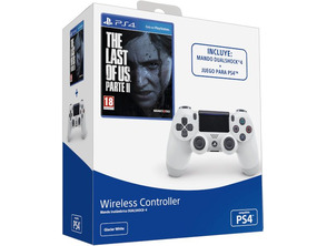 Mando Dualshock 4 Glacier White + O Último de Nós II