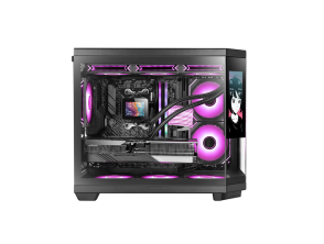 CAIXA ATX Semitorre Gaming MARS GAMING MC3TCORELCDM 3 com Cristal Templado e Tela LCD