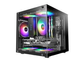Comprar CAIXA MARS GAMING MC-CUBE MICROATX NEGRA USB-C GPU MAX 260mm PANORÁMICO ARGB CAIXA MARS GAMING MC-CUBE MICROATX NEGRA USB-C GPU MAX 260mm PANORÁMICO ARGB
