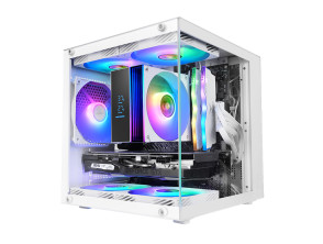 Comprar CAIXA MARS GAMING MC-CUBEW MICROATX BLANCA 260mm GPU MAX CUBO PANORÁMICO ARGB USB-C CAIXA MARS GAMING MC-CUBEW MICROATX BLANCA 260mm GPU MAX CUBO PANORÁMICO ARGB USB-C
