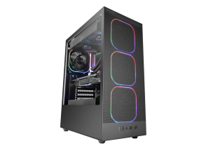 CAIXA ATX MCNEBULA MARS GAMING NEGRO CRISTAL TEMPLADO MESH GPU 302mm LATERAL FRONTAL