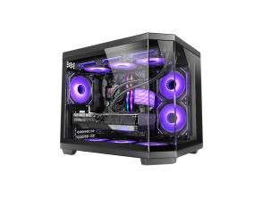 CAIXA MICROATX MARS GAMING MC3TCOREM TRIPLE CRISTAL TEMPLADO GPU 415mm 2x3.5 3x2.5 NEGRO