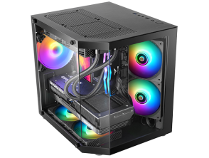 CAIXA MARS GAMING MC3TLITE MICROATX NEGRO CRISTAL TEMPLADO 3 PANELES GPU MAX. 275mm 1x3.5 2x2.5