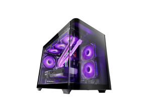 CAIXA GAMING MARS MCFUSIONM MICROATX NEGRO CRISTAL CURVADO GPU 445mm 1x3.5 2x2.5