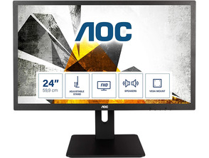 Monitor AOC E2475PWJ 23,6 " Full HD Multimídia Negro