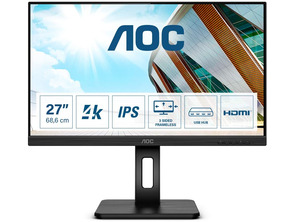 Monitor AOC U27P2 27 " 4K Multimídia Negro