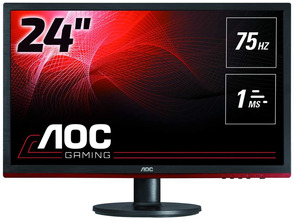 Monitor Gaming AOC G2460VQ6 24 " Full HD Multimídia Negro