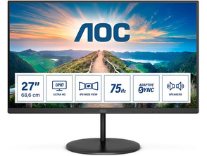 Comprar Monitor Profesional AOC U27V4EA 27 " 4K Multimídia Negro Monitor Profesional AOC U27V4EA 27 " 4K Multimídia Negro