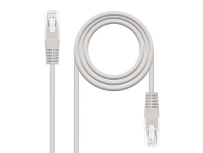 Cabo de Rede Cat.5e RJ45 25cm Gris - Nanocable